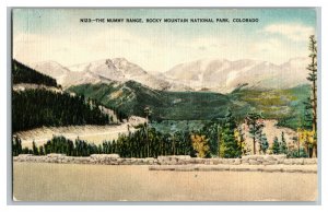 Mummy Range Rocky Mountain National Park Colorado Vintage Standard View Postcard