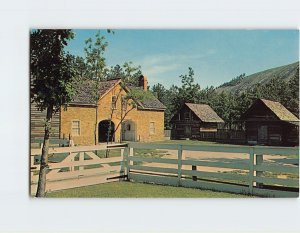 Postcard Barnyard Scene, Ante Bellum Plantation, Stone Mountain, Georgia