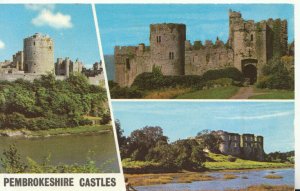 Wales Postcard - Views of Pembrokeshire Castles - Ref TZ9134