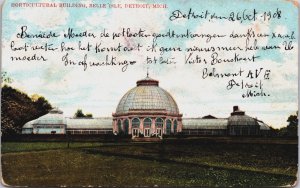 Horticultural Building Belle Isle Detroit Michigan Vintage Postcard C089