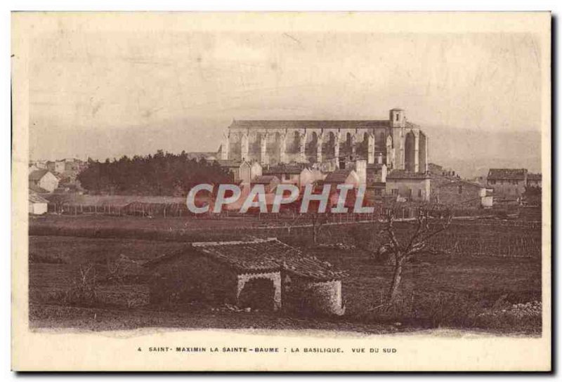 Old Postcard Saint-Maximin-la-Sainte-Baume Basilica South View