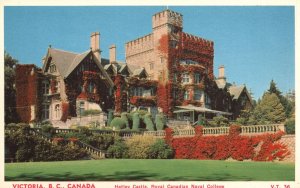 Vintage Postcard Hatley Castle Royal Canadian Naval College British Columbia CAN