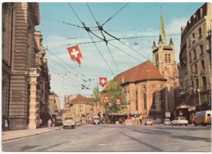 Switzerland, Lausanne, Place St-Francois, 1969 used Postcard
