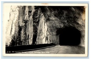 1947 Mt. Carmel Tunnel Zion National Park Utah UT RPPC Photo Vintage Postcard