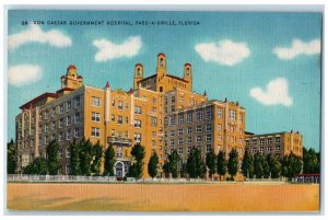 c1940 Don Caezar Government Hospital Exterior Pass A Grille Florida FL Postcard