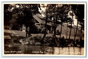 c1930's North Brook Lodge Boat Lake George New York NY RPPC Photo Postcard 