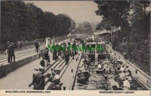 Berkshire Postcard - Maidenhead, Boulters Lock c.1900 (Repro) RS35577