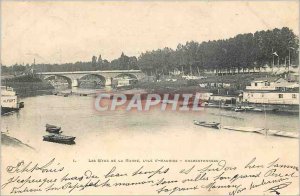 Old Postcard The sites of the Marne Ile Ste Maurice Charentonneu