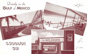 Vintage Postcard Wilshire On Gulf Of Mexico Apartments St. Petersburg Florida FL