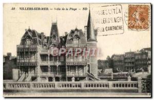 Old Postcard Villers sur Mer Villa Beach