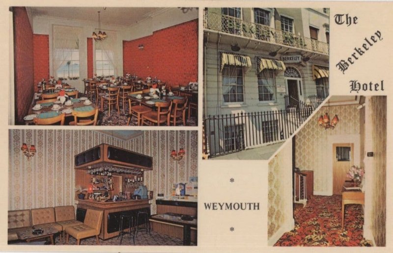 The Berkeley Hotel Weymouth Esplanade Restaurant 1970s Postcard