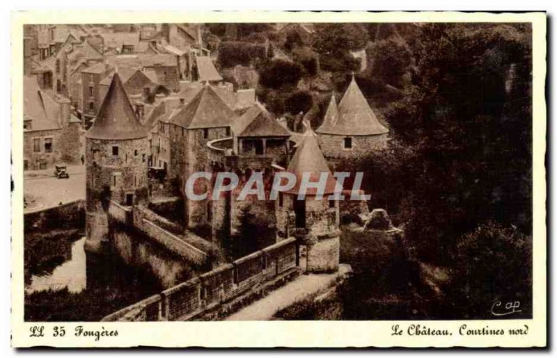 Old Postcard Fougeres Chateau