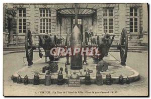 Old Postcard Militaria Paris Court of Verdun & # City 39hotel Obus 420 German
