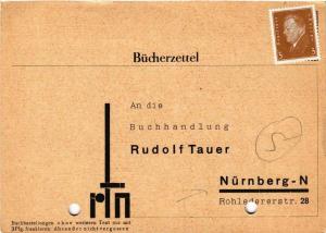 CPA AK Nürnberg Bücherzettel Rudolf Tauer Rohlederstr  28 GERMANY (671085)