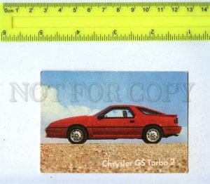 259367 USSR ESTONIA Chrysler GS Turbo 2 CAR ADVERTISING Pocket CALENDAR 1989 y