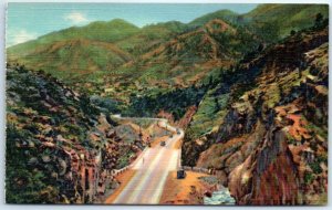 M-55552 Manitou Springs Surrounded by Hills as Seen from Ute Pass Colorado