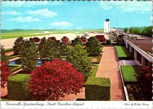 Greenville-Spartanburg, SC South Carolina AIRPORT & Garden 4X6 Aviation Postcard