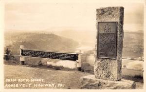 Roosevelt Highway Pennsylvania Rock Mount Real Photo Antique Postcard K54861