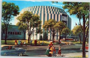 Ford Rotunda from painting by Tom Schenk Dearborn Michigan postcard