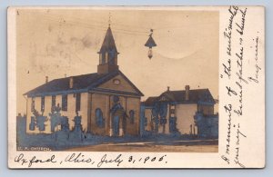 JH5/ Oxford Ohio RPPC Postcard c1910 U.P. Church Building 60