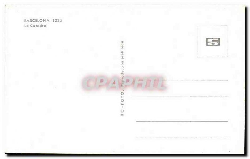 Old Postcard Barcelona La Catedral