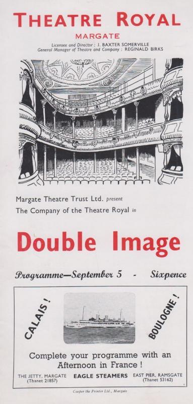 Double Image Roger McDougall Ted Allen Theatre Royal Margate Kent Programme