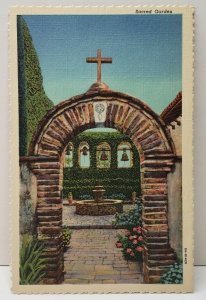 California, Mission San Juan Capistrano Sacred Garden Postcard C9