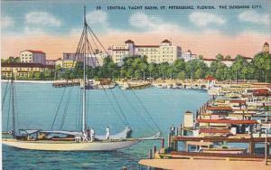 Florida St Petersburg Central Yacht Basin 1951