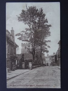 Surrey GUILDFORD St Mary's Church QUARRY STREET c1909 Postcard by C.E. Chaplain