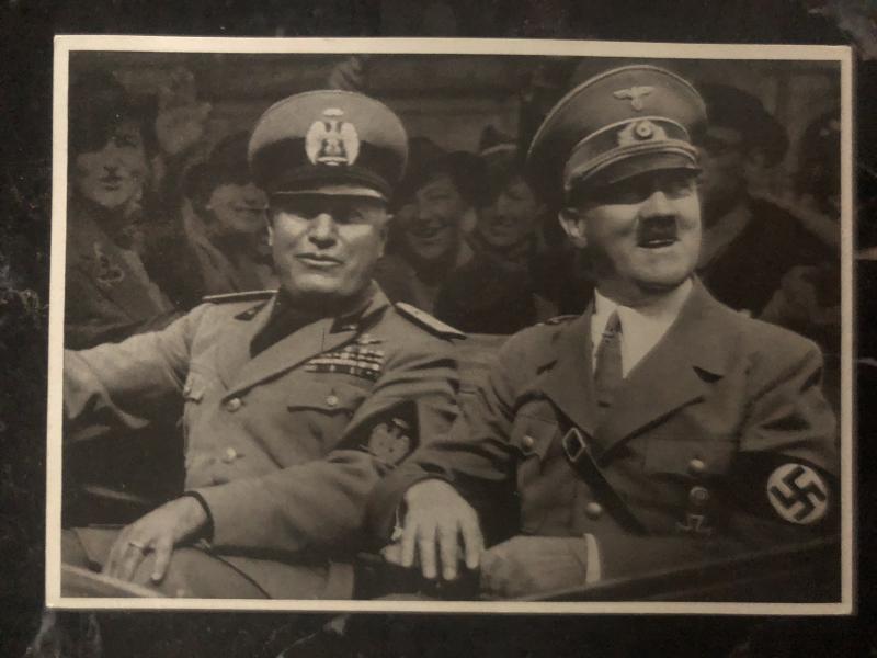 1941Vienna Germany Real picture Postcard RPPC cover Adolf Hitler and Mussolini