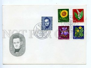 417379 Switzerland 1961 year FDC Pro Juventute Flowers set stamps FDC