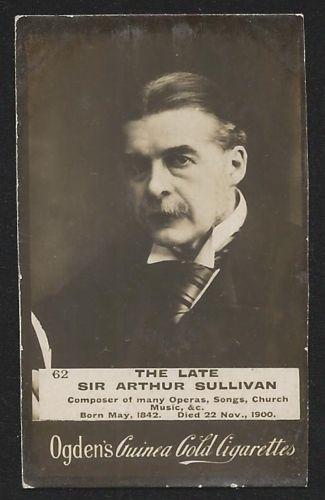 Ogden's Guinea Gold SIR ARTHUR SULLIVAN Cigarettes Card. Few small faults