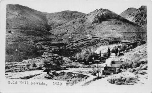 J81/ Gold Hill Nevada RPPC Postcard c1940-50s View from 1929   228