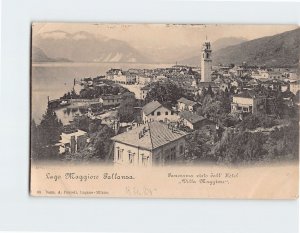 Postcard Panorama vista fall' Hotel Villa Maggiore, Pallanza, Italy