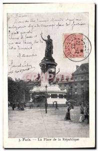 Paris Old Postcard Place de la Republique