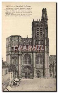 Old Postcard Sens La Cathedrale St Etienne