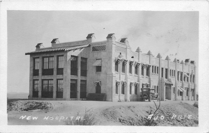 Postcard RPPC 1920s Arizona Ajo New Hospital occupational AZ24-2407