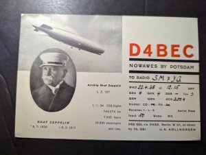 Mint Germany LZ 127 Graf Zeppelin Radio Postcard D4BEC Nowawes to Potsdam