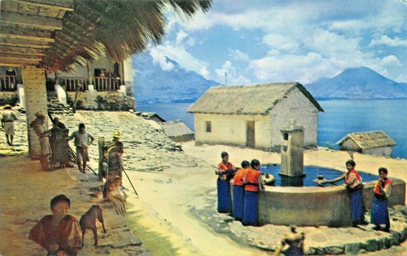 GUATEMALA~SAN ANTONIO POLOPO-LAKE ATITLAN~PAN AMERICAN WORLD AIRWAYS POSTCARD