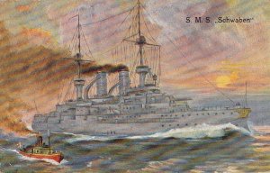 Postcard Ship SMS Schwaben