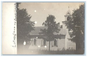 Swedeborg Missouri MO RPPC Photo Postcard Lutheran Church View Antique c1910's