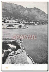 Old Postcard Lighthouse Monte Carlo seen from Monaco