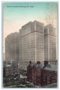 1908 Hudson Terminal Building Largest Office Building World New York NY Postcard 