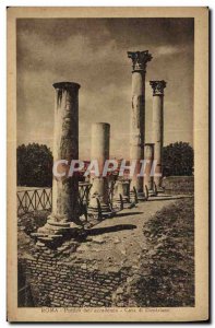 Old Postcard Roma Portico dell Academia Casa di Domiziano