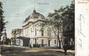 Hamburg Germany 1907 Postcard Schauspielhaus Posted To USA