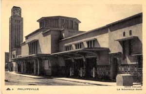 Philippeville Algeria Train Station Antique Postcard J50882