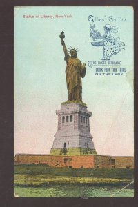 NEW YORK CITY NEW YORK NY ELLIS IDLAND STATUE OF LIBERTY VINTAGE OSTCARD