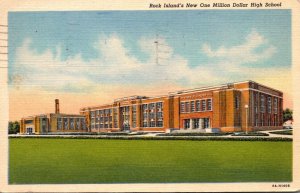 Iowa Rock Island New Million Dollar High School 1951 Curteich