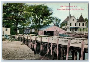 c1910's Starve Goat Island Providence River Providence Rhode Island RI Postcard