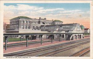 Vermont Burlington Union Railroad Station Curteich